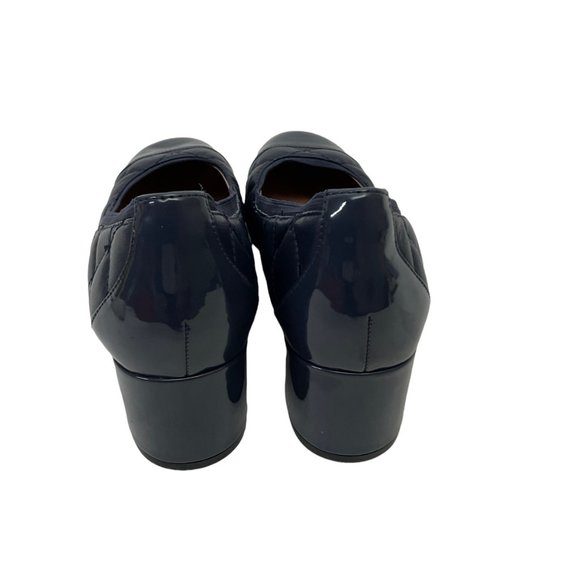 NEW Vionic Women’s Olympia Ruby Size 8.5 Pumps Quilted Cap Toe Navy Leather Wide - Picture 5 of 9